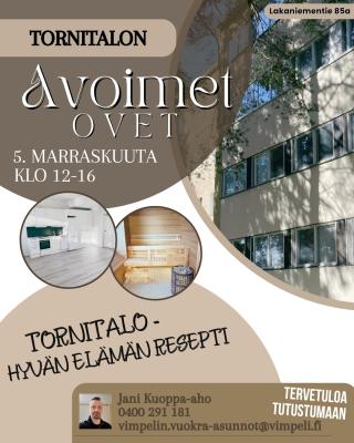 Tornitalon avoimet ovet keskiviikkona 5.11.2025